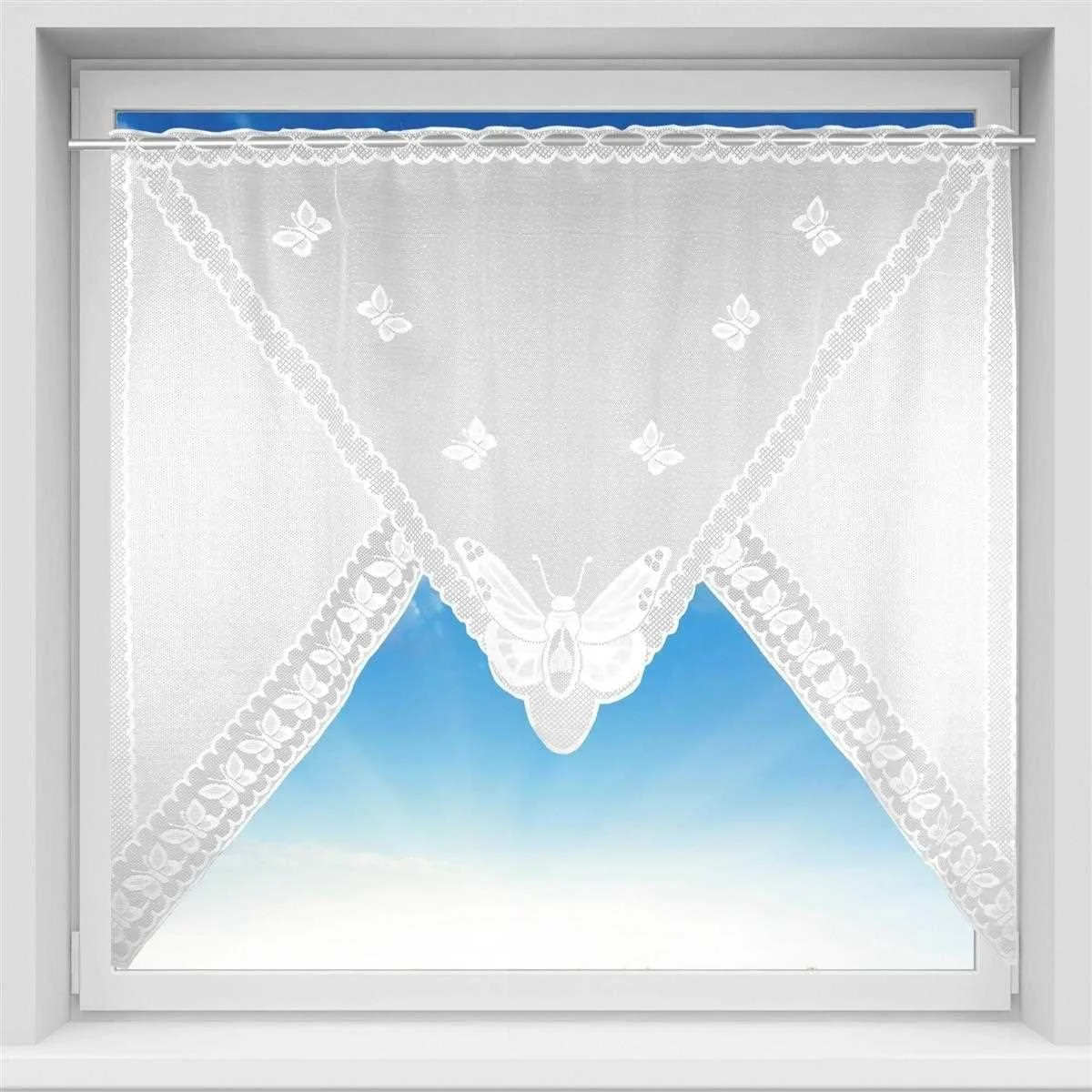 Bistrogardine 150×120 cm – 1 St, Spitzenoptik, Stangendurchzug